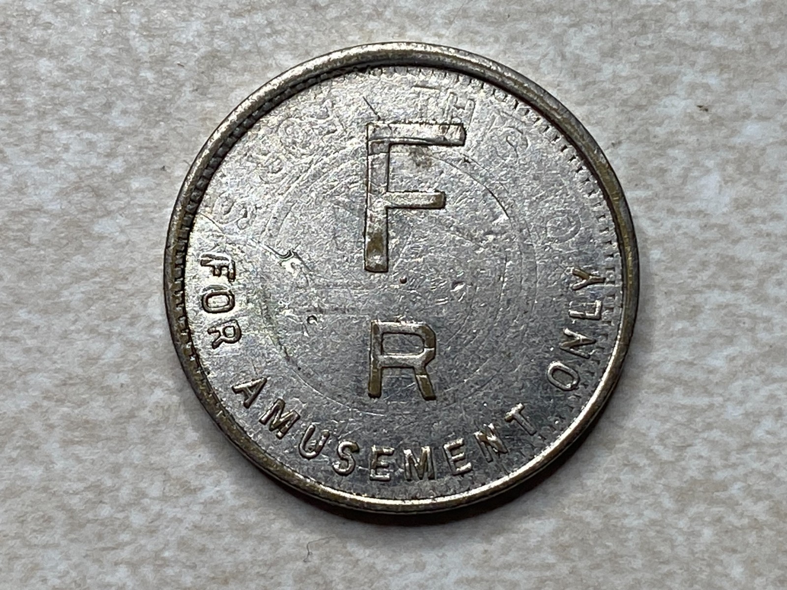 F R RF Amusement Overstrike Token T2924