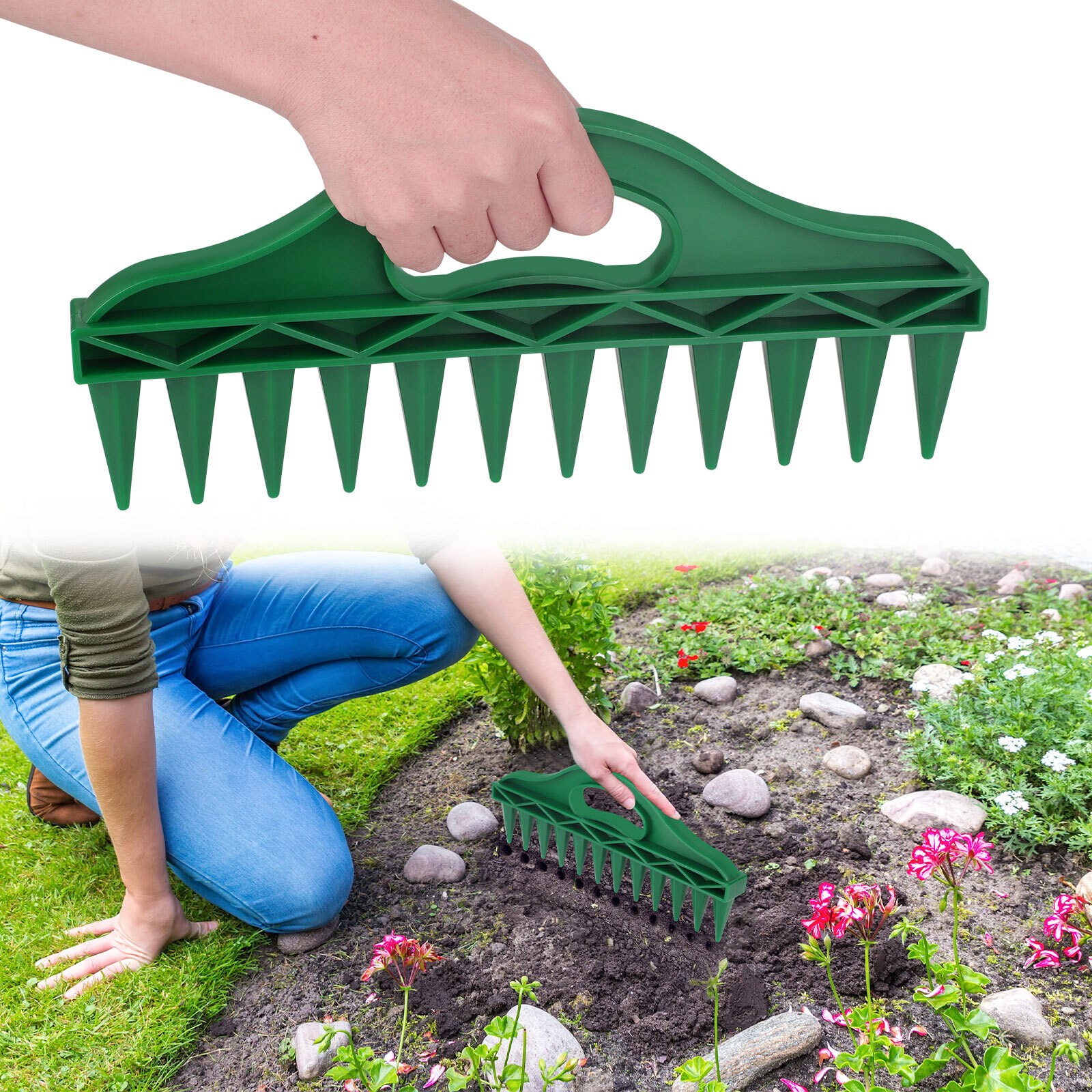 Garden Seeder Planter Adjustable Puncher Soil Digger Planter Sowing Seeder Tools