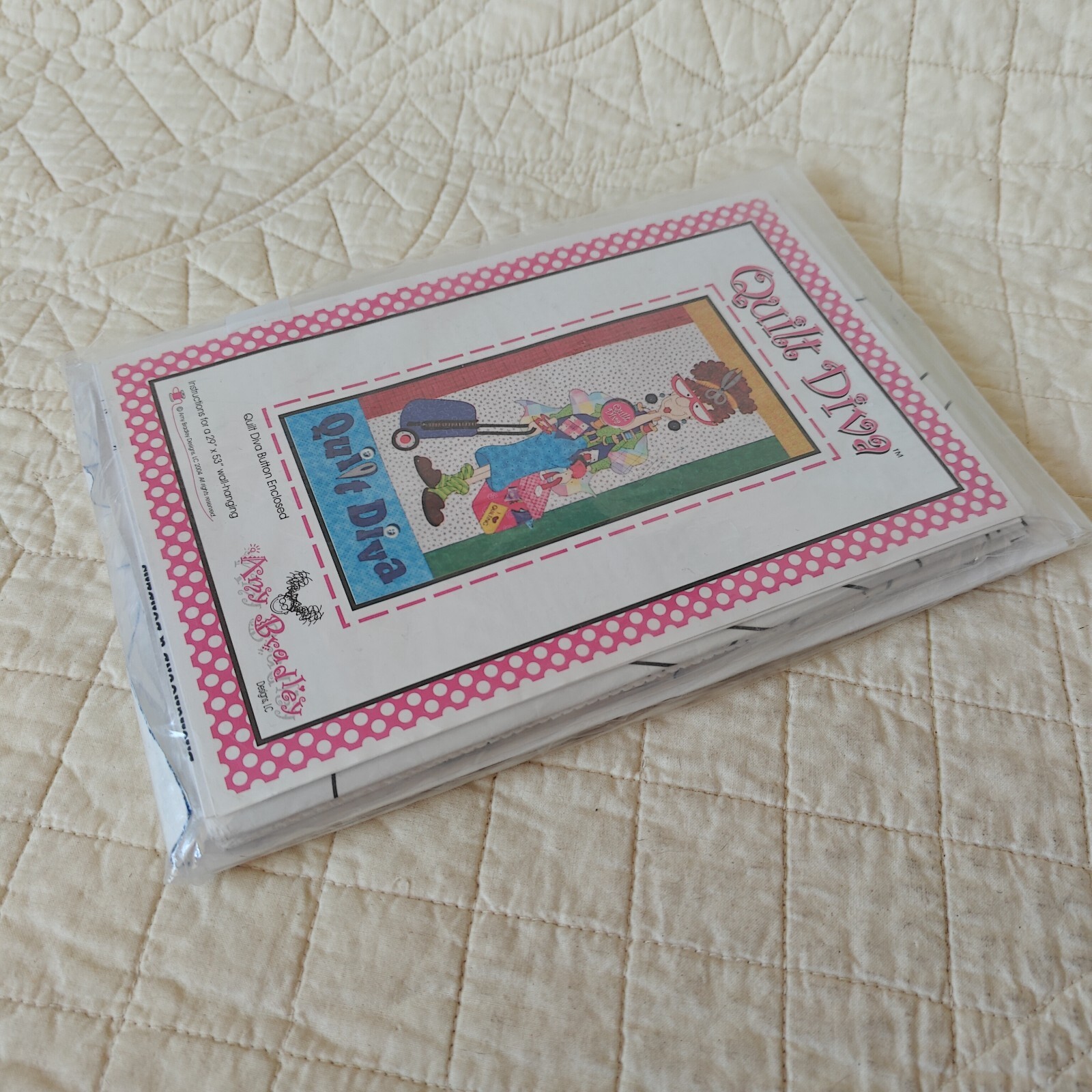2006 Amy Bradley "Quilt Diva" Craft theme Wall Quilt Pattern 29x53"