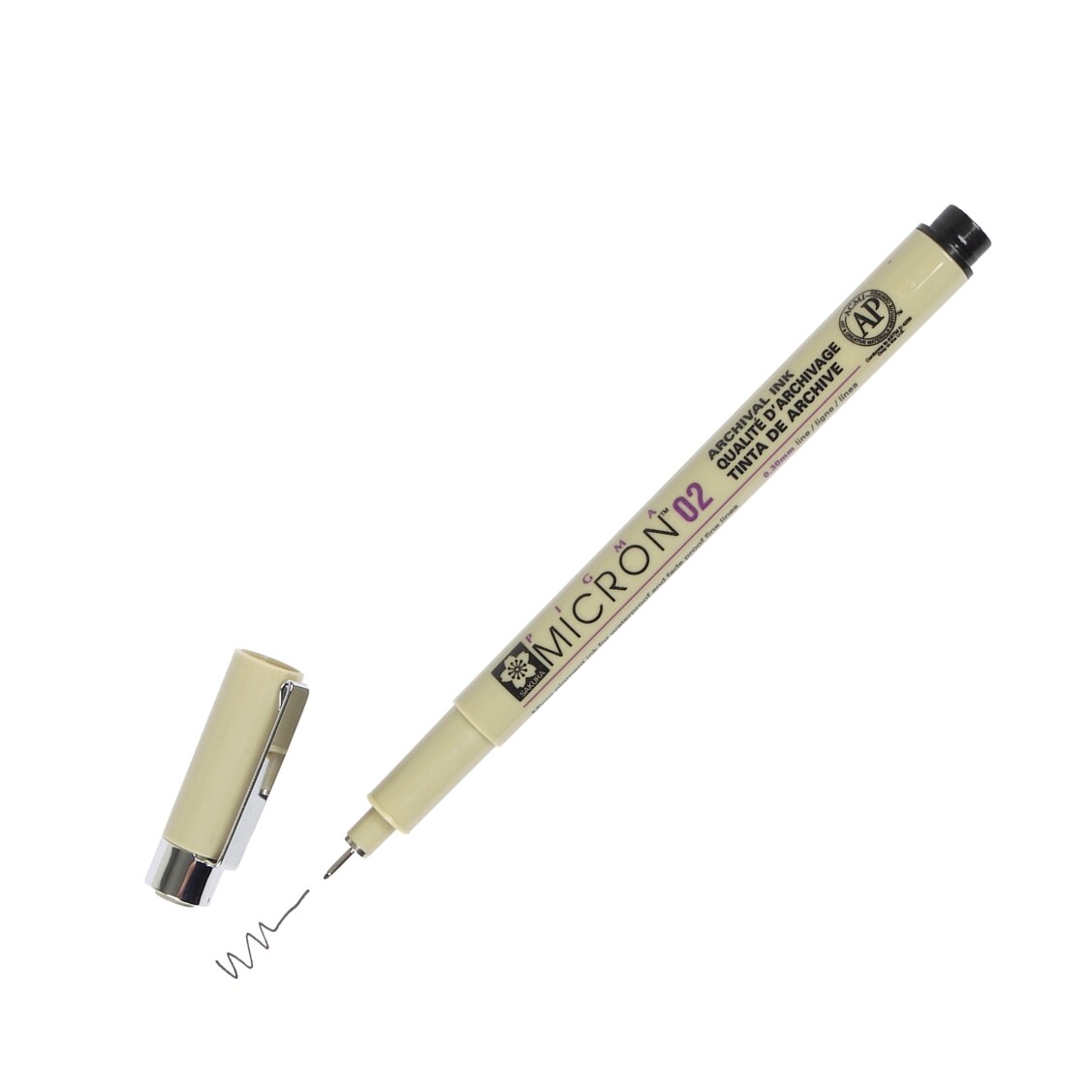 XSDK02-49 Sakura Pigma Micron 02 Marker Pen, 0.30mm Tip, Black, 2 Boxes of 12
