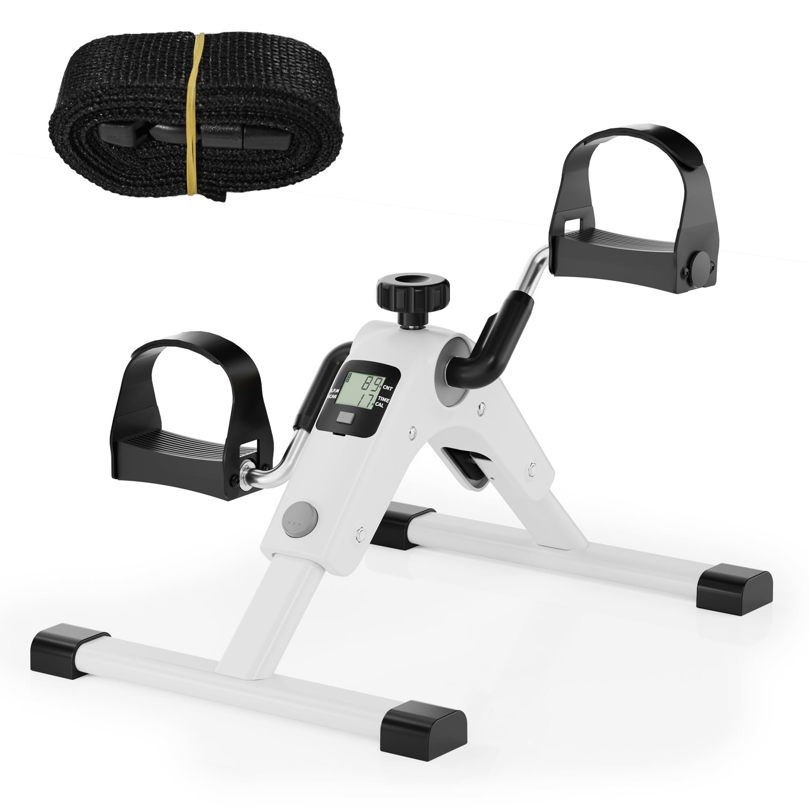 Under Desk Bike Pedal Exerciser LCD Display Portable Mini Arm Leg