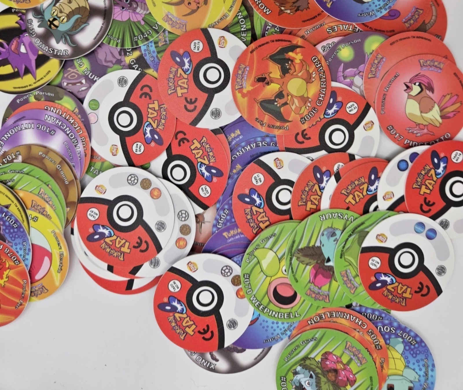 Pokemon Tazos 2002 Version Full Set Of 151 Pokemon Figures Tazos U.S Seller