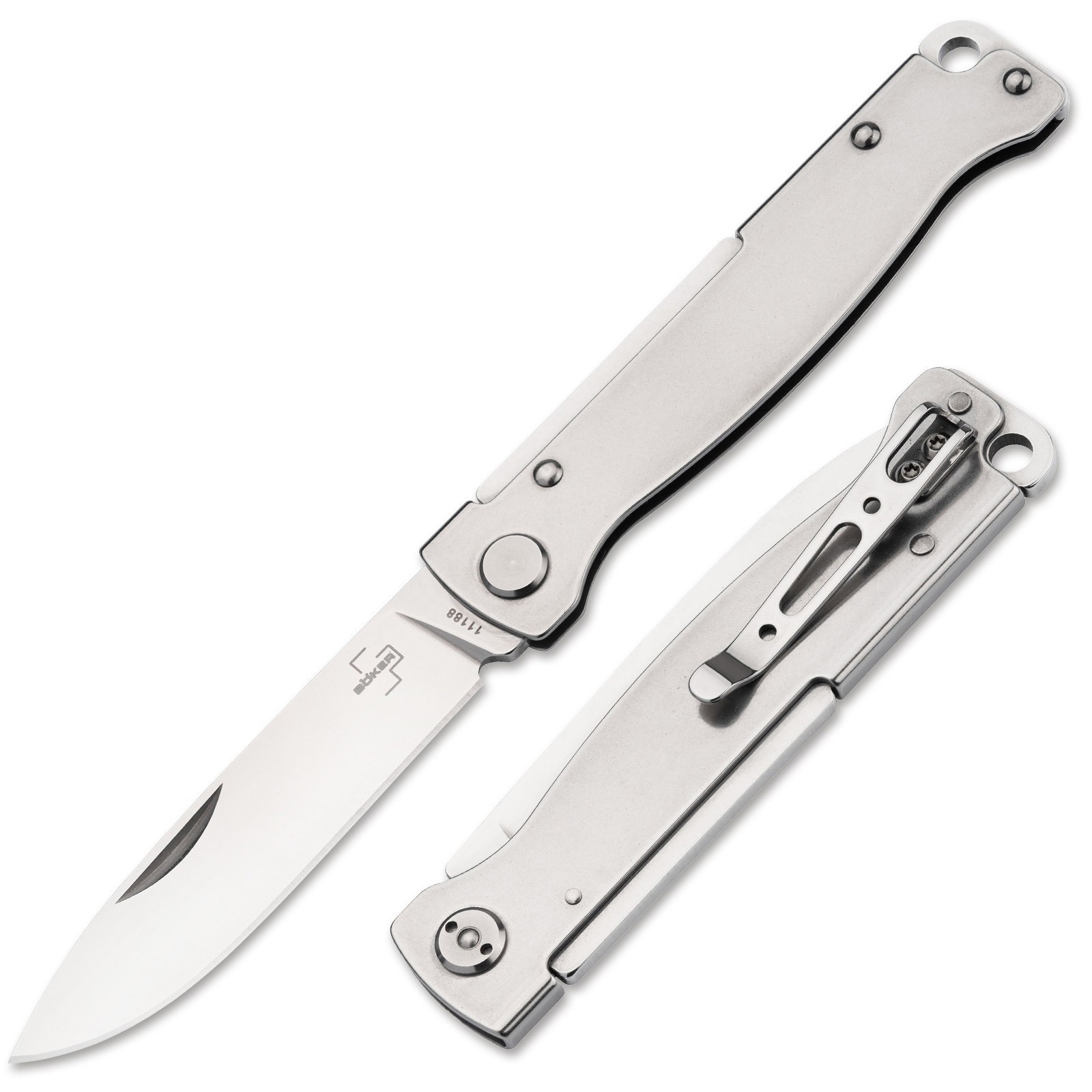 BOKER PLUS Atlas SW Folding Knife 2.64" Blade 12C27 Slipjoint Steel - 01BO856