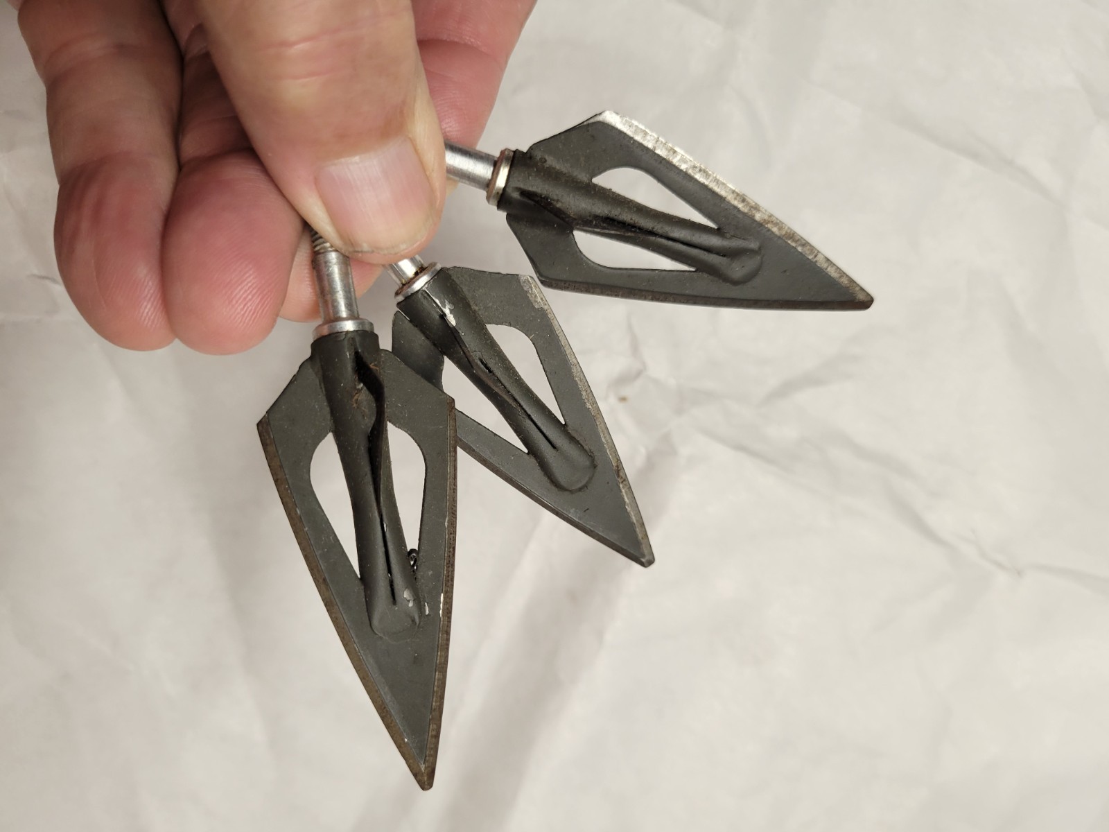 Vintage FRED BEAR Razorheads Broadheads (3) Used condition
