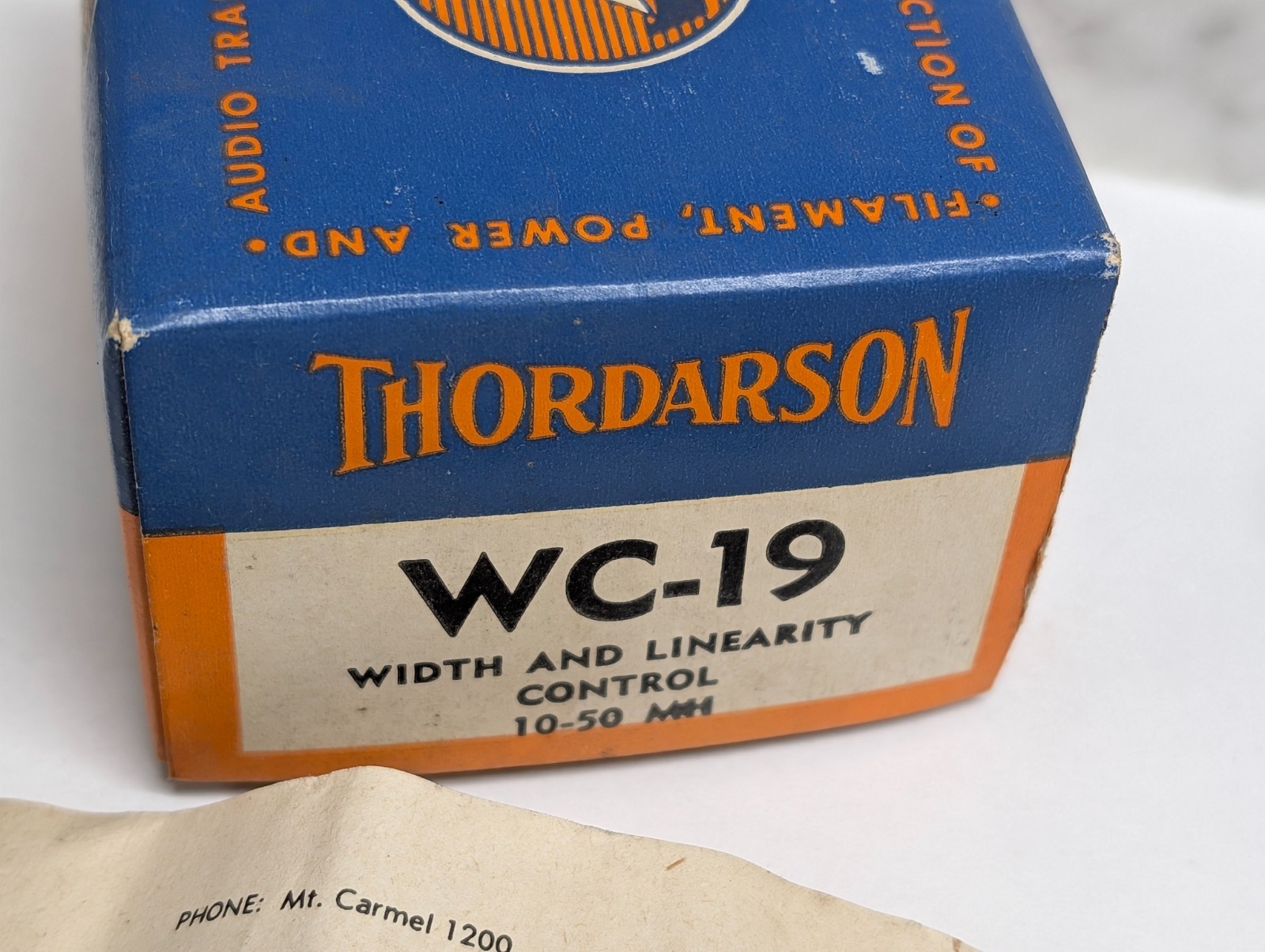 Vintage Thordarson WC-19 TV Width & Linearity Control Coil Assembly