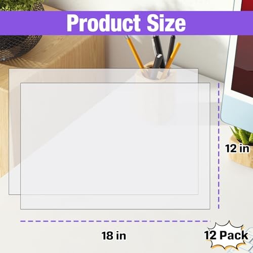 12 PCS 12 x 18 Inches Clear Quilting Template Plastic Sheets for Sewing |