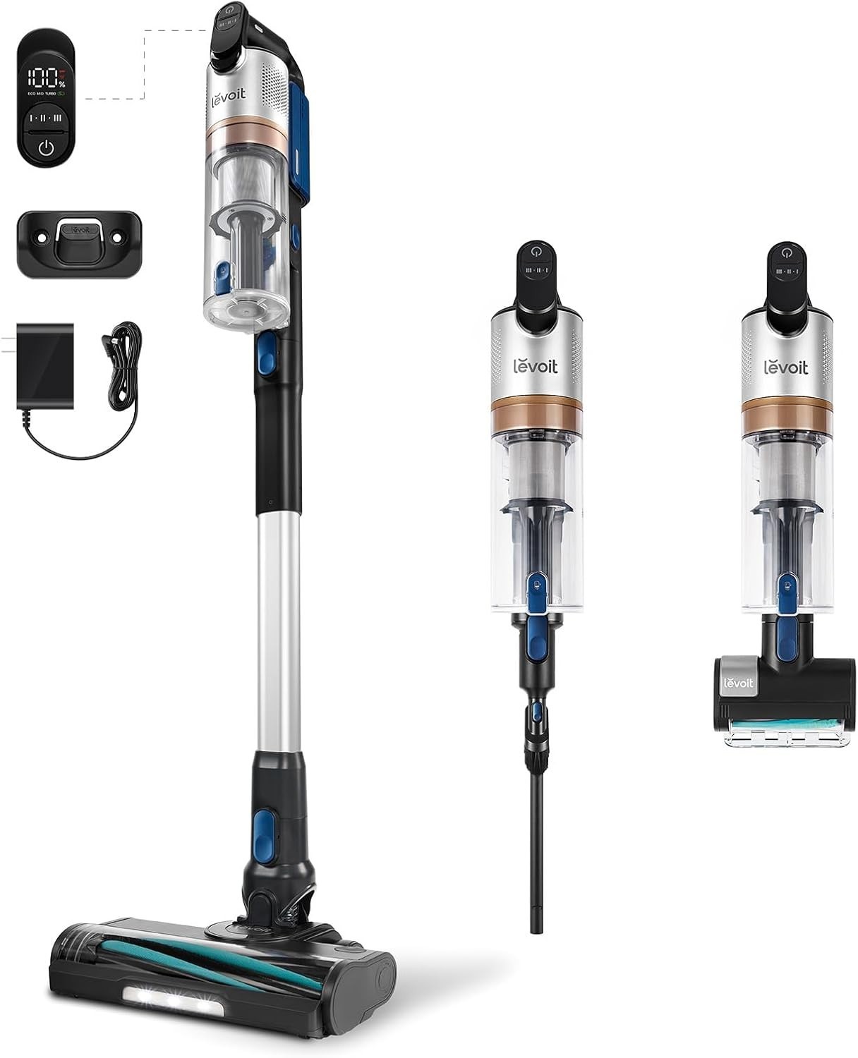 LEVOIT LVAC-300 Cordless Vacuum Cleaner HEPA Filter 60 Min Run Time Stick