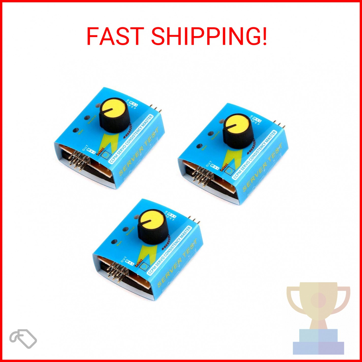 HiLetgo 3pcs RC Servo Tester 3CH Digital Multi ECS Consistency Speed Controller