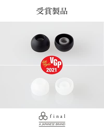 final TWS Earbuds Type E Eartips (True Wireless) LL Size (2 Pairs) Black NEW