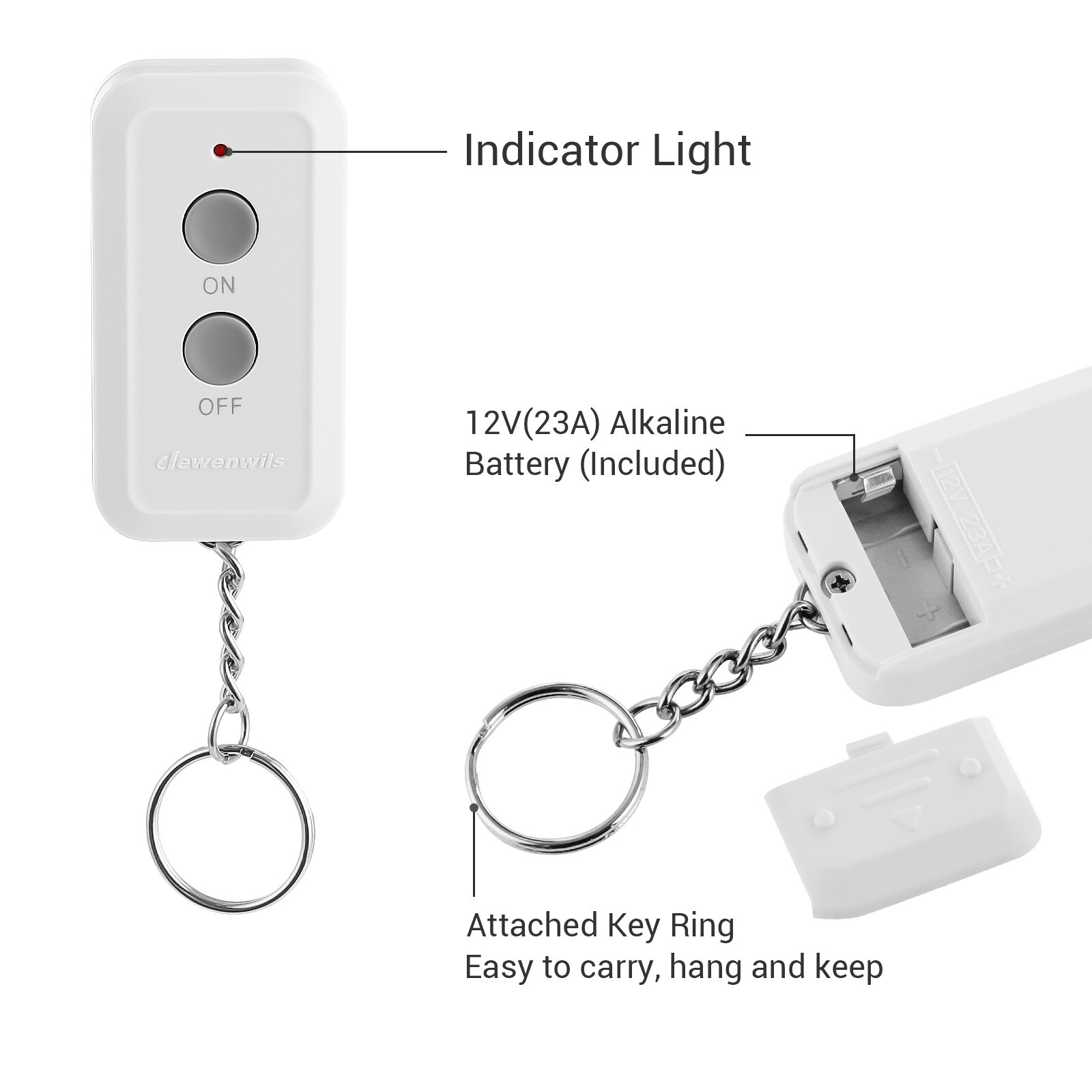 DEWENWILS Wireless Light Switch Kit Lamp Light Bulbs Socket with Switch, Program