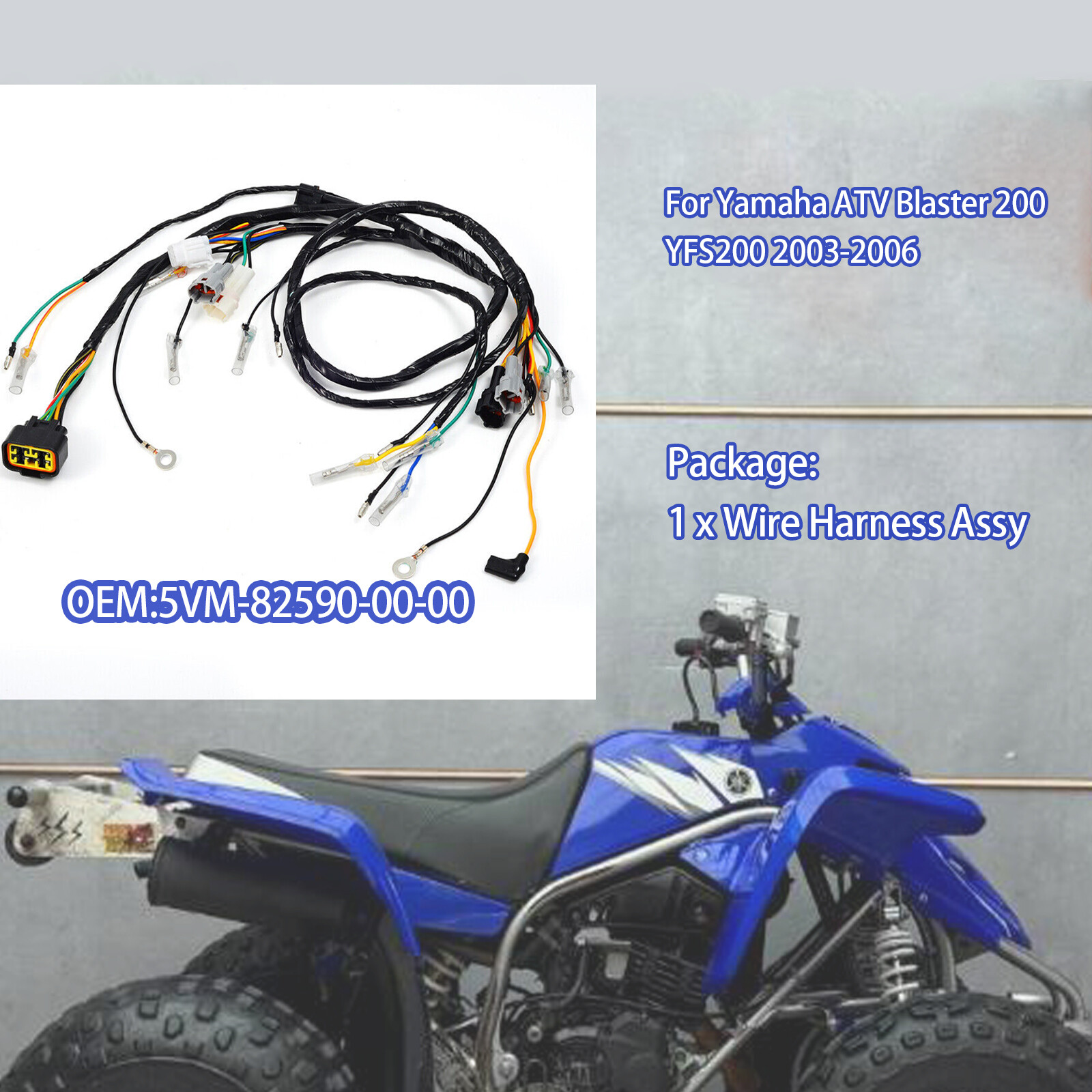 BLASTER ELECTRICAL WIRING HARNESS FOR YAMAHA YFS200 2003-2006 HARNESS WIRE NEW