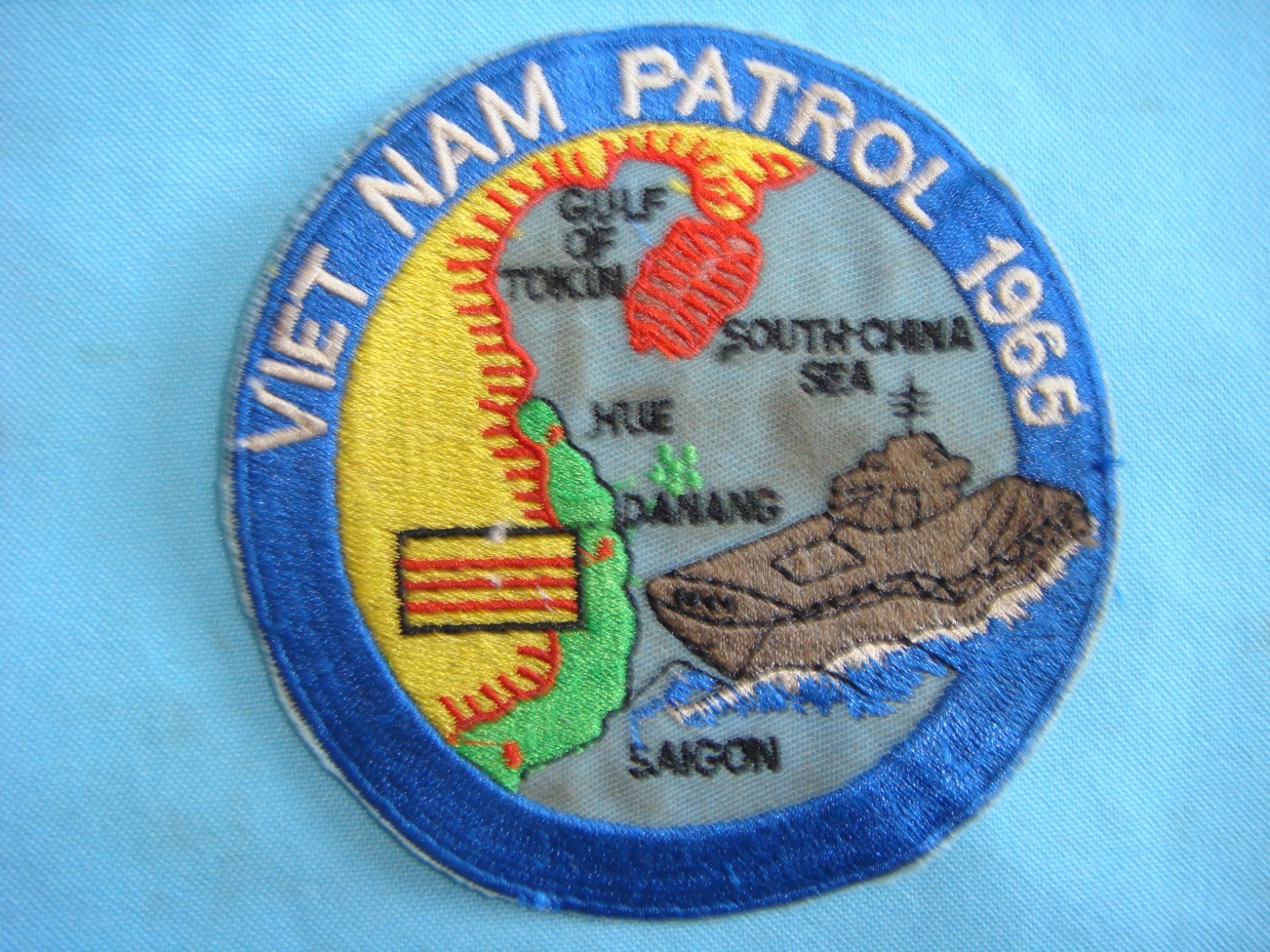 VIETNAM WAR PATCH, US  SOUTHEAST VIETNAM PATROL 1965