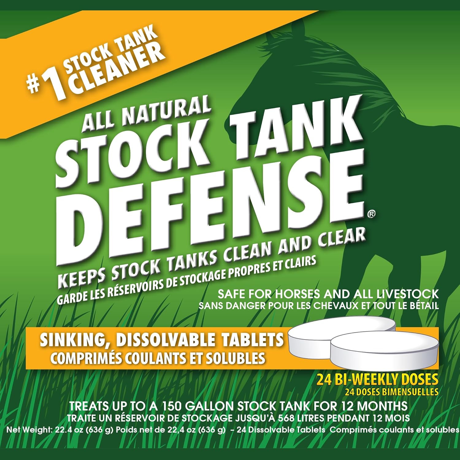 Stock Tank Defense, Livestock Water Trough Cleaner, Clean Drinking Tanks for Hor
