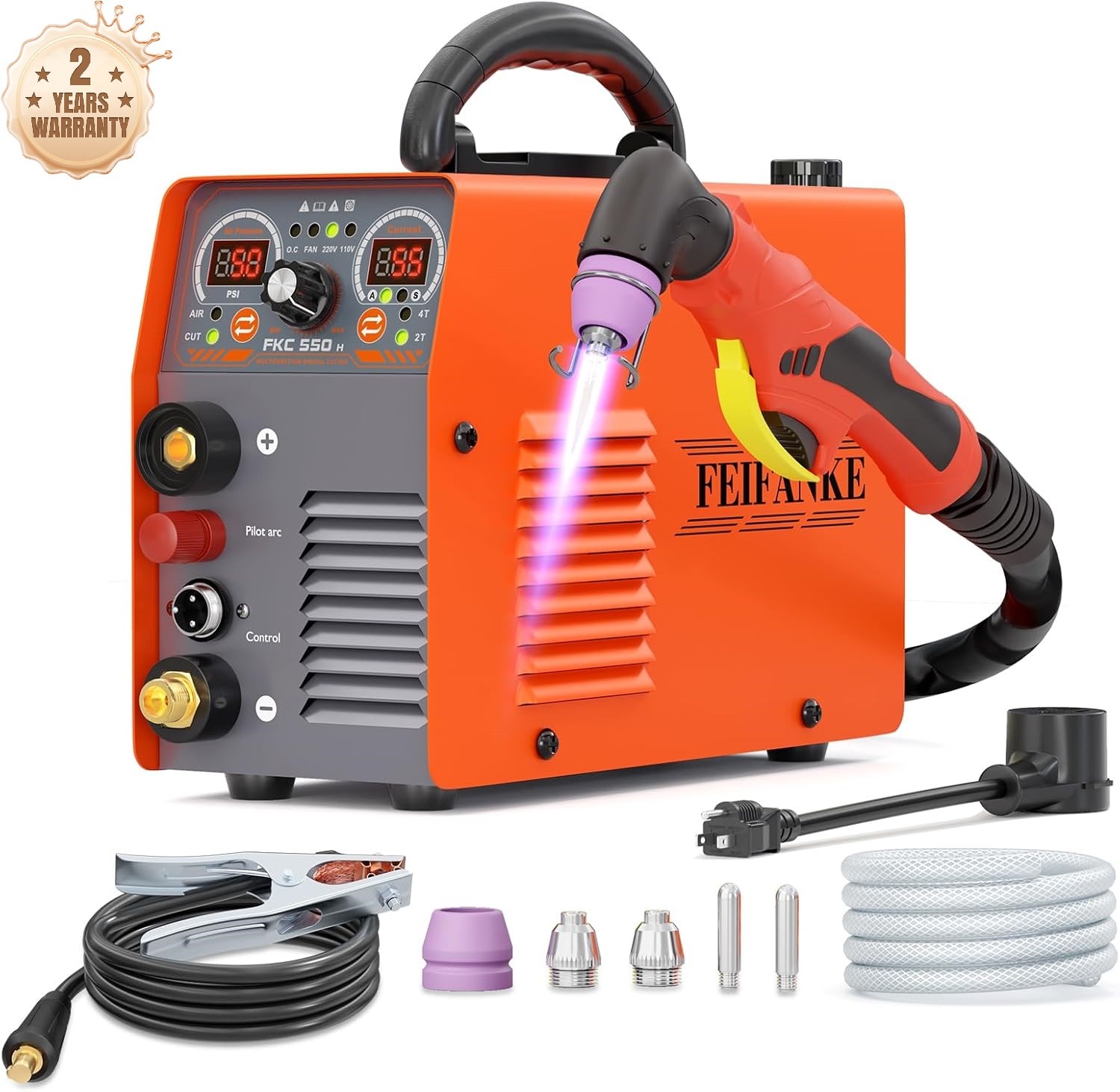 Plasma Cutter 55A Non Touch Pilot Arc HF Air Plasma Cutting Machine Max Cut 3/4"