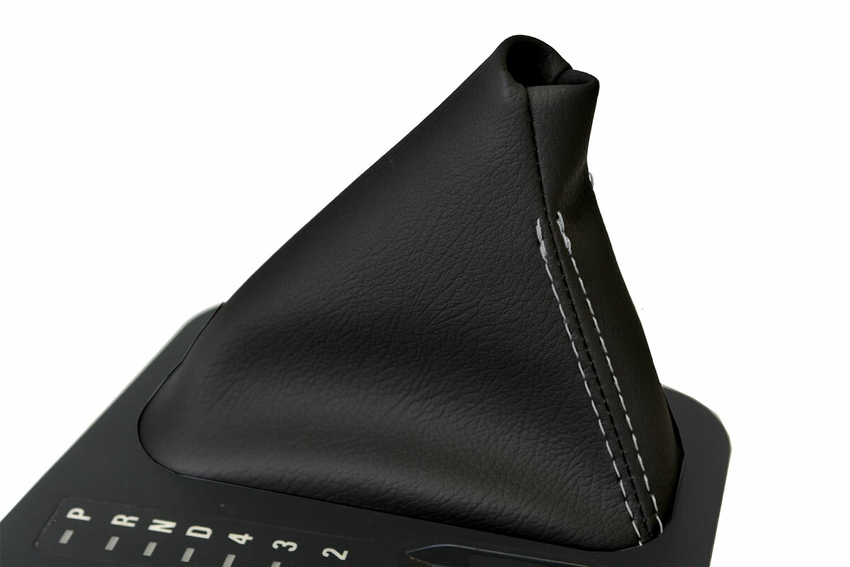 Automatic Shift Boot Cover Leather for BMW E38 1995-2001 Black Gray Stitch