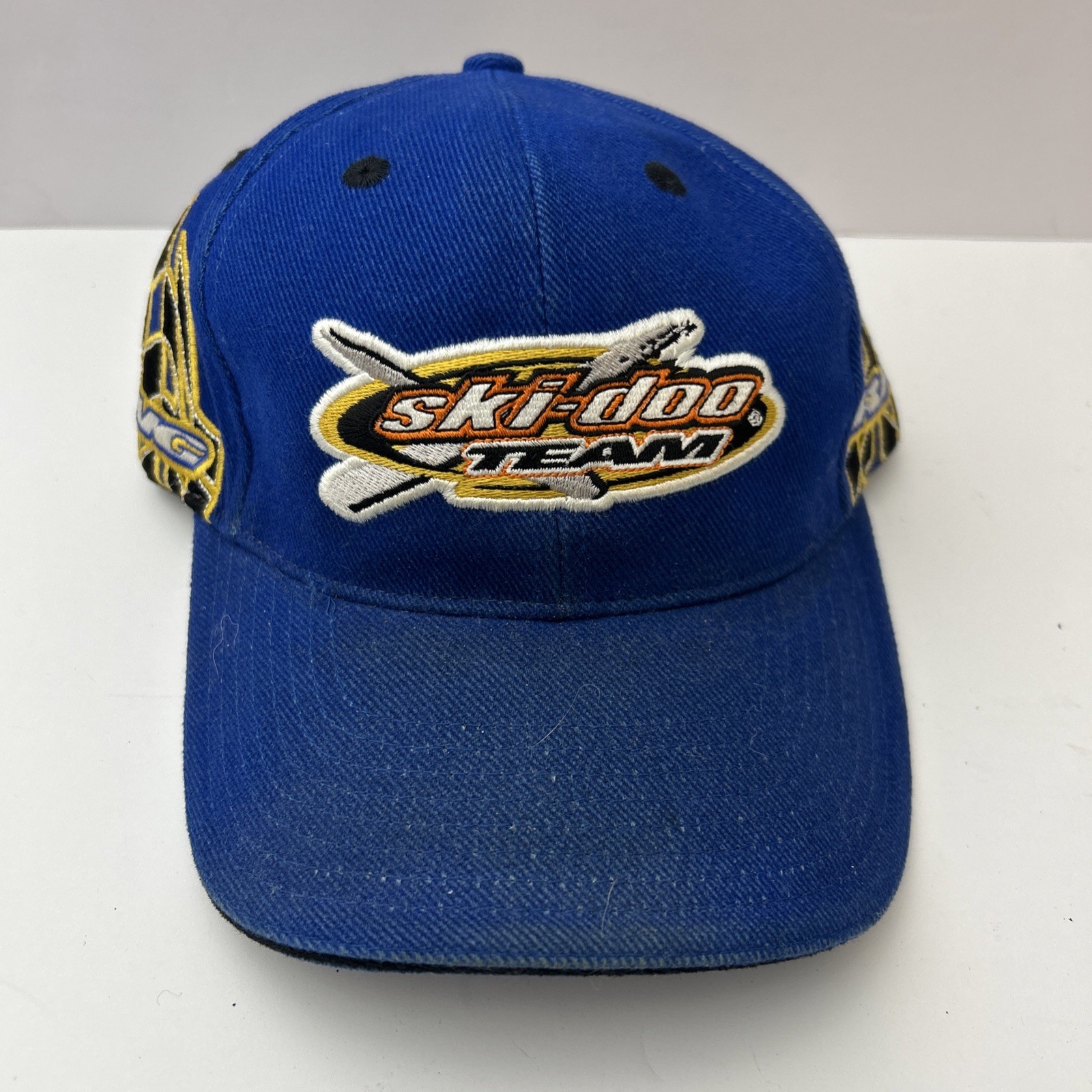 SkiDoo Velcro Adjustable SnoGear Racing Team Baseball Cap Hat Bombardier Blue