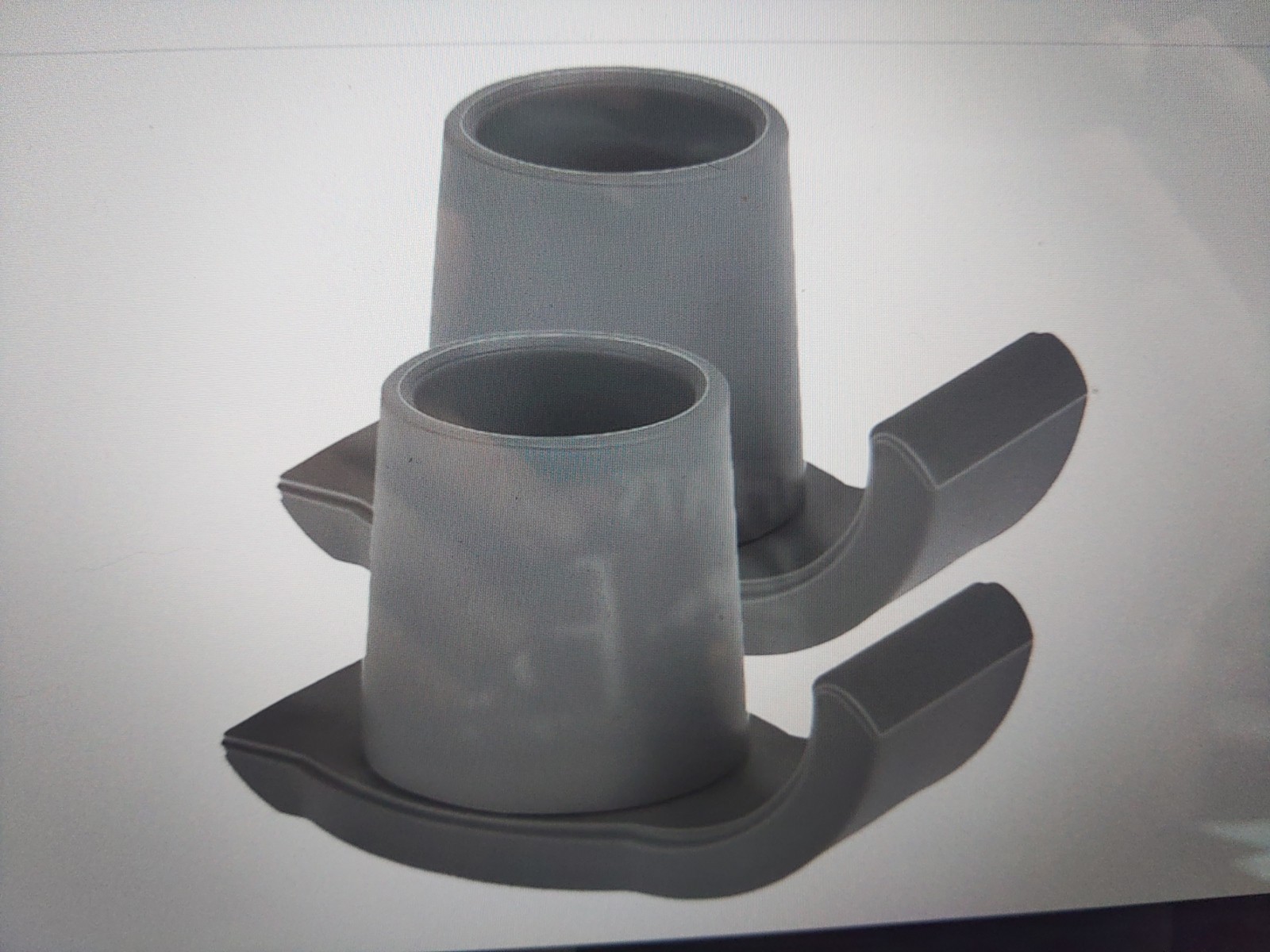 Universal Walker Ski Glides - 2 Pack Gray Replacement Feet