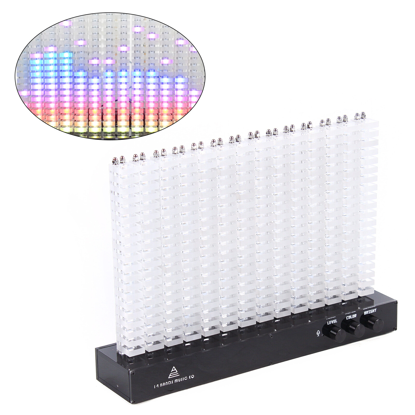 Acrylic 14-Segment Spectrum Analyzer Led Rhythm Light Music Spectrum Light 110V