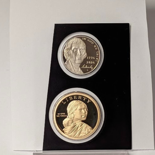 1776-2026-S Proof Sacagawea Native American Dollar & Jefferson Nickel