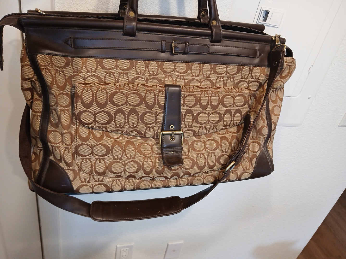 GG MONOGRAM IMMITATION LARGE DUFFLE HIGH QUALITY LEATHER & CANVAS UNISEX