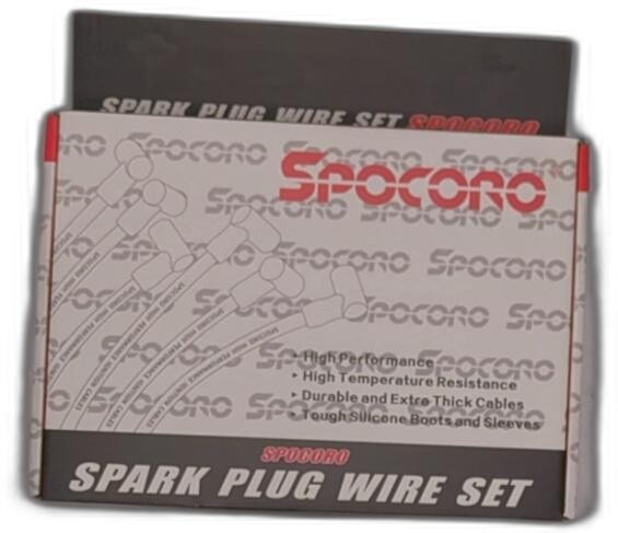 Spocoro 10.5mm High Performance Spark Plug Wires Set Replacement For Sbc Hei Bbc