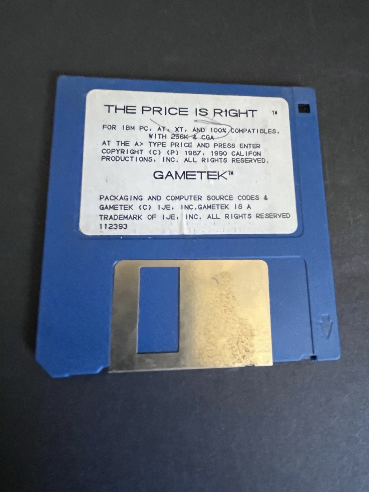 THE PRICE IS RIGHT GAMETEK 1990