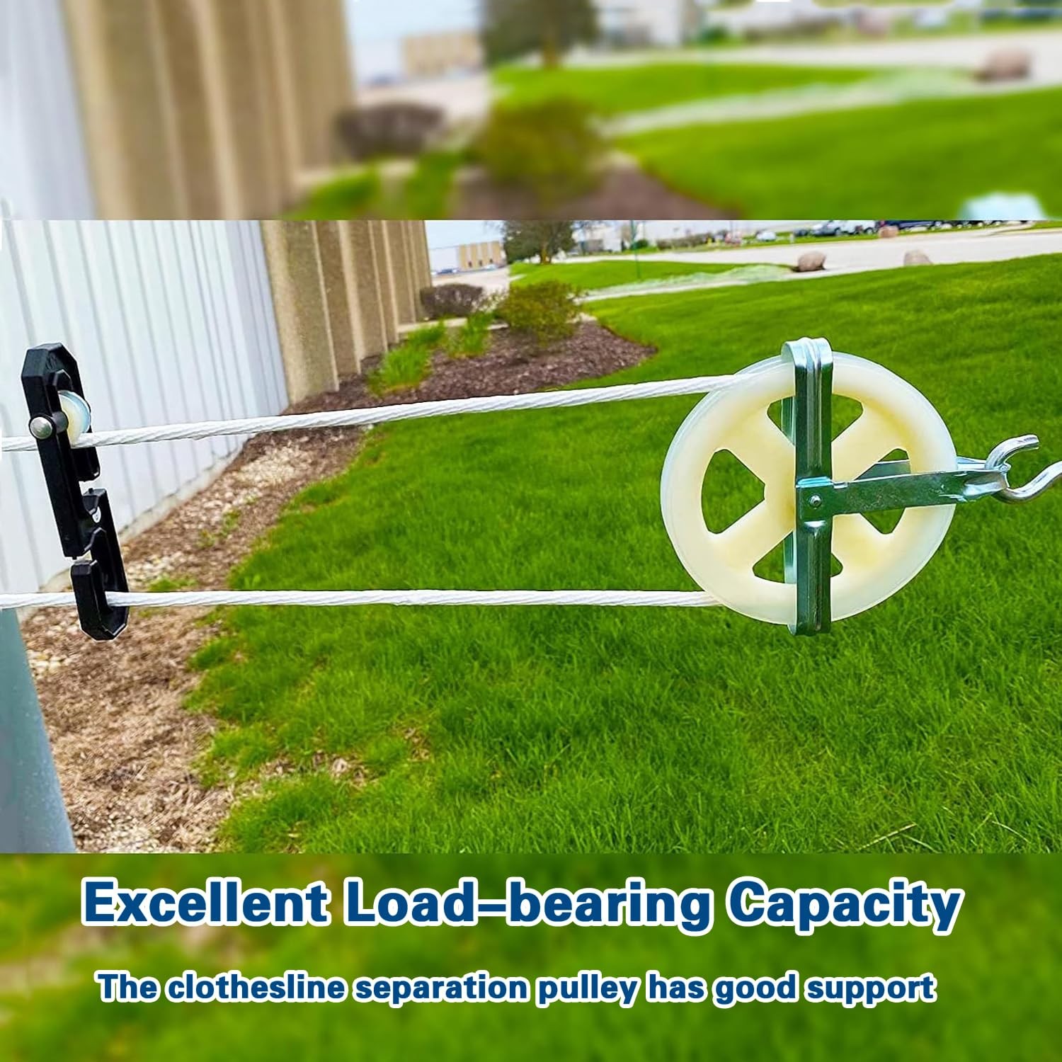 2 Pack Clothesline Spreader, Plastic Aluminum Clothesline Separator Pulley Ki...