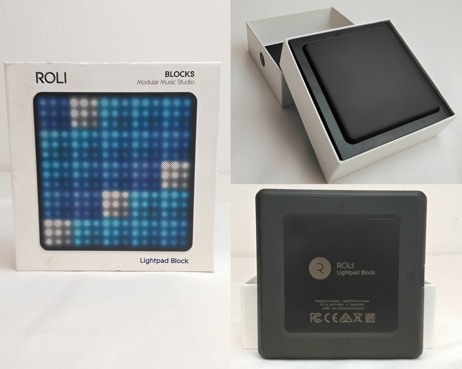Roli Lightpad Block Modular Music Studio W/ USB-C & Quick Start Tested #Z5798