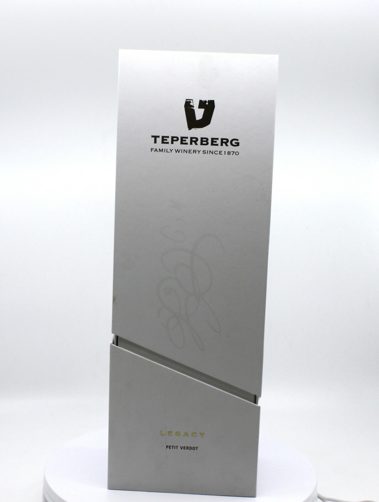 Teperberg Legacy Petite Sirah Wine Empty Bottle & Case for Bar Display