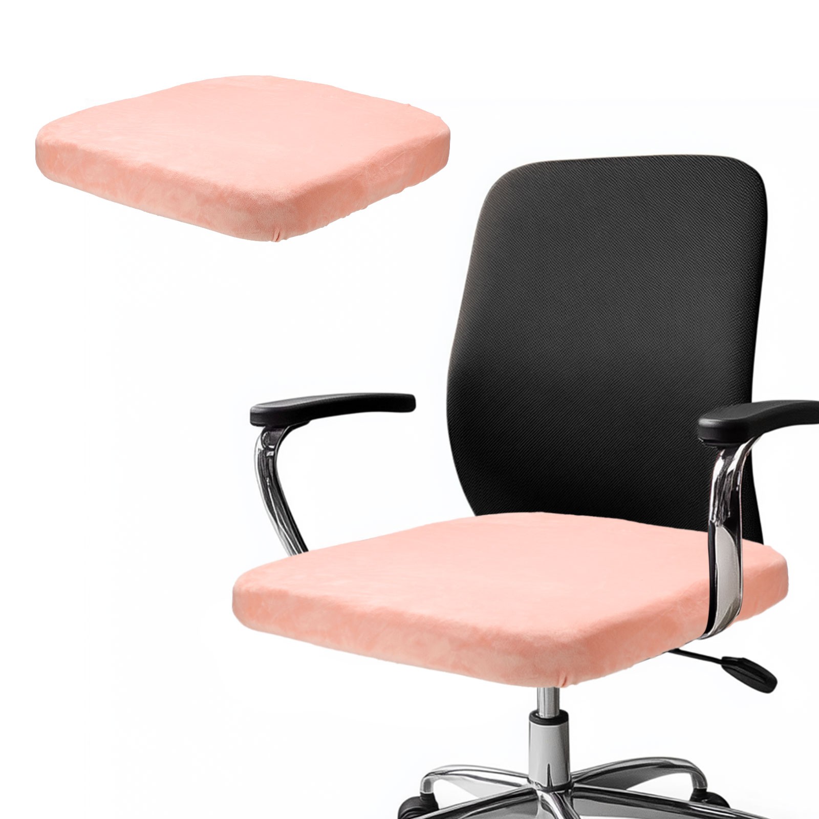 Office Chair Cover, Soft Computer Chair Seat Slipcover,30-45cm, Light Pink
