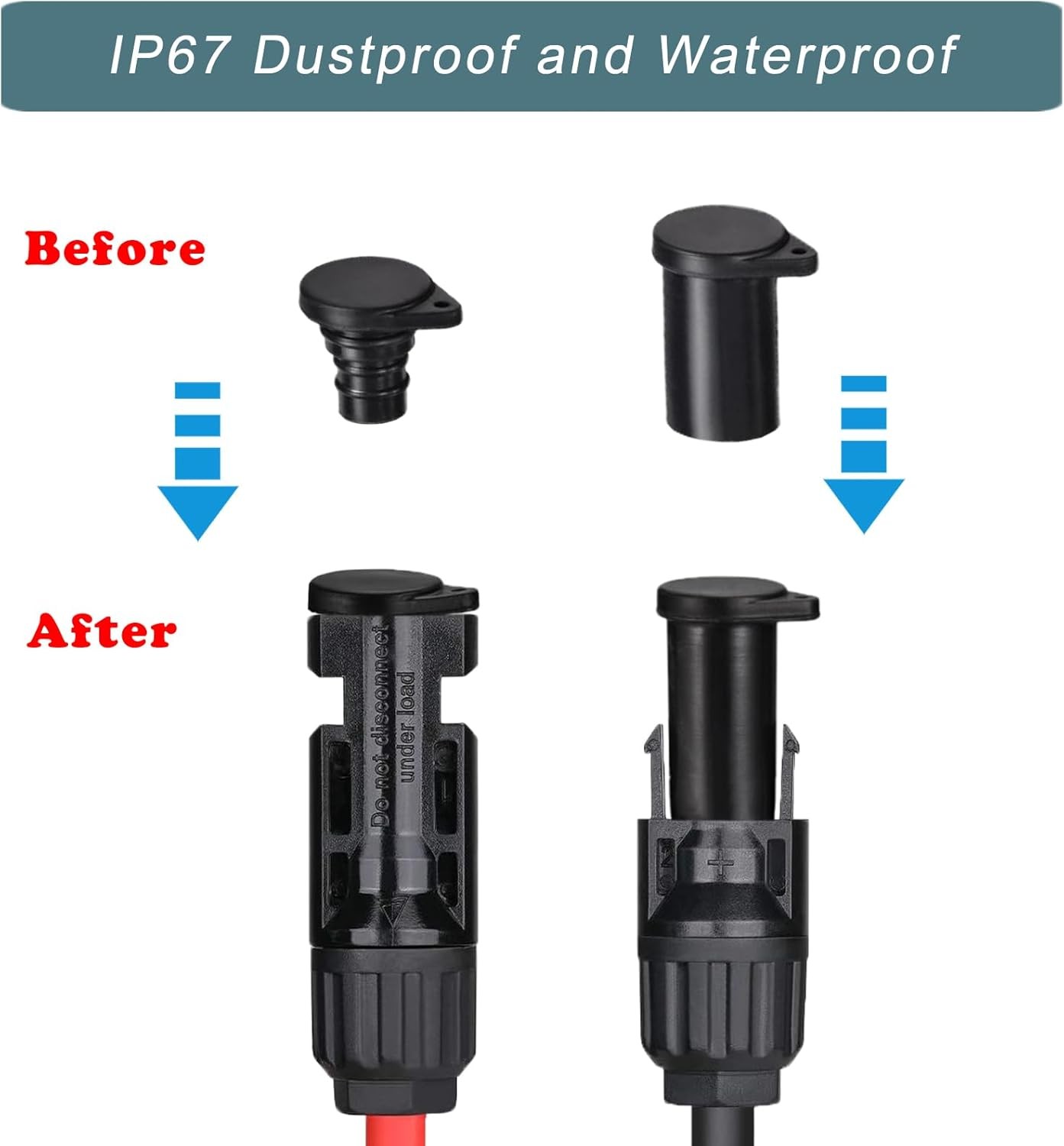 5 Pair Solar Panel MC4 Connector Weather Caps