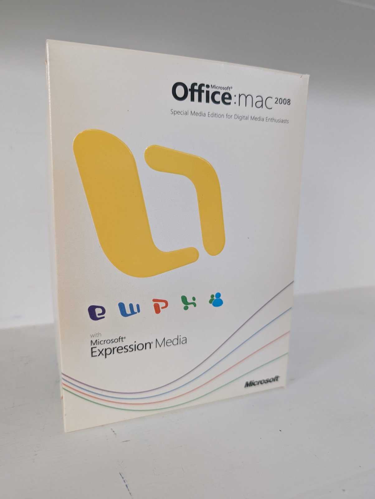 MICROSOFT OFFICE MAC 2008 WITH EXPRESSION MEDIA IN BOX + 2004 Office Student Ed