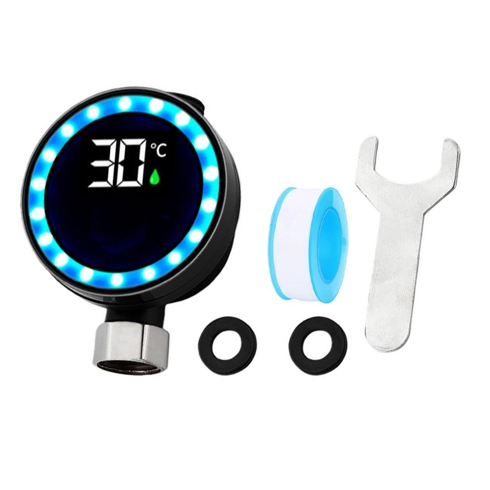 LED Shower Thermometer for Fast Temperature Readings on Standard Pipes