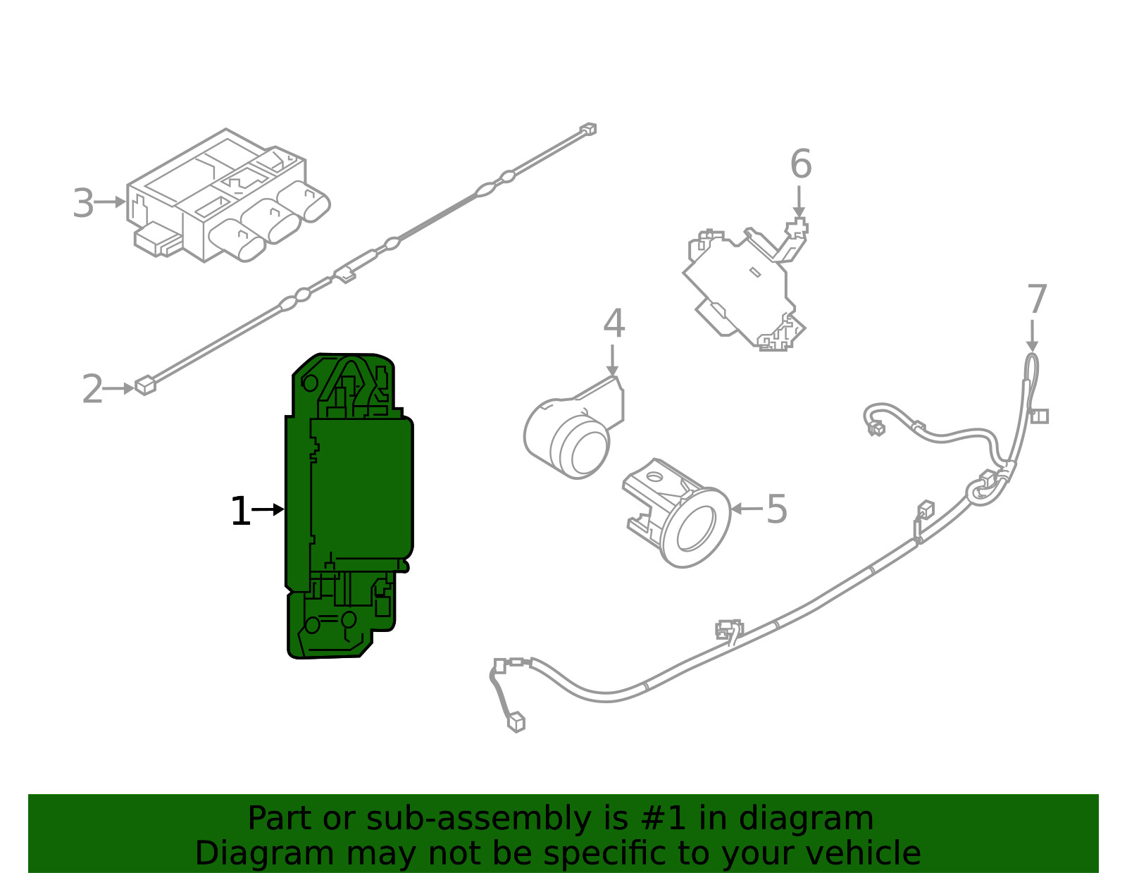 Genuine Nissan Blind Spot Detection System Warning Sensor 284K1-6FL0A