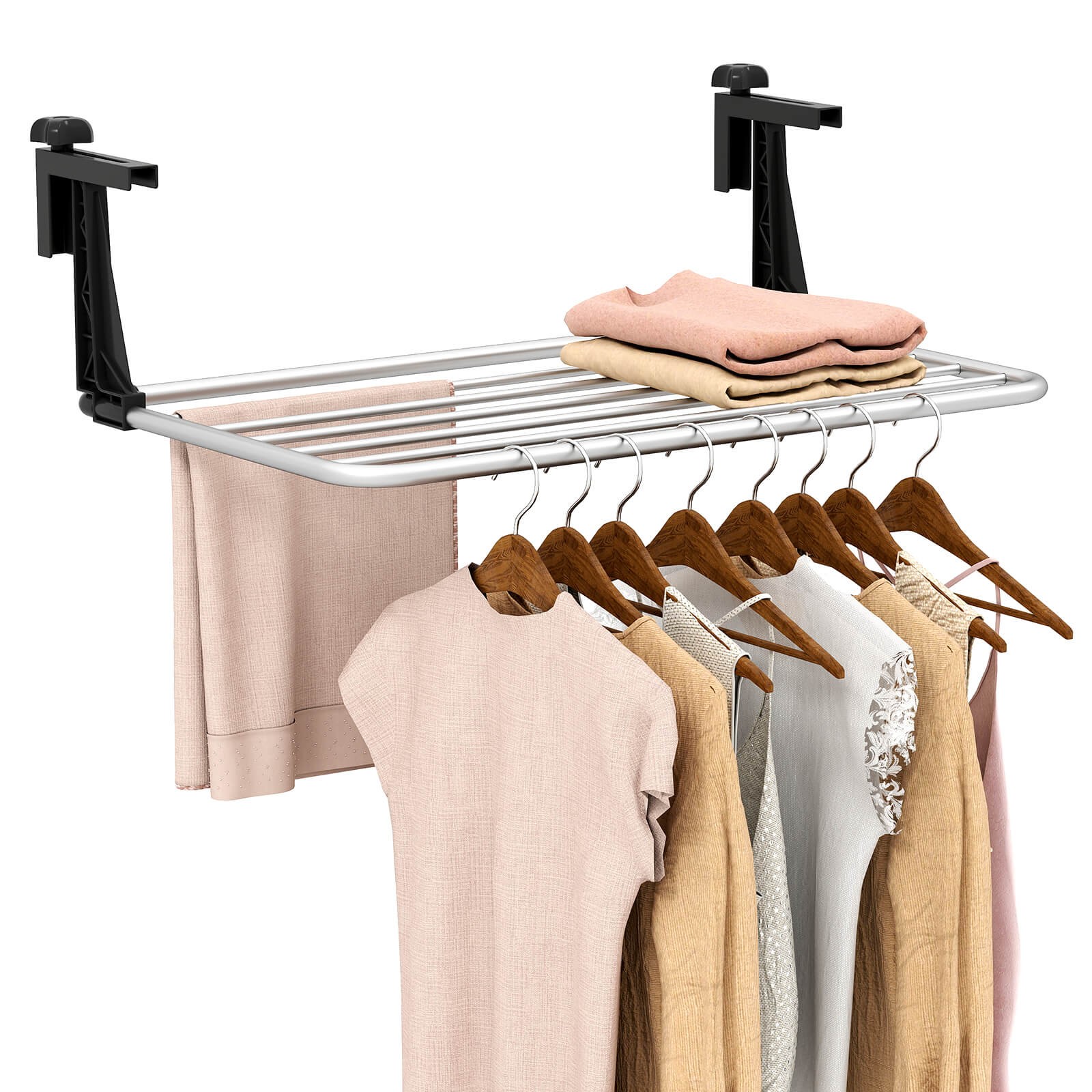 Portable Clothes Drying Rack w/Adjustable & Foldable Brackets, Radiator Airer