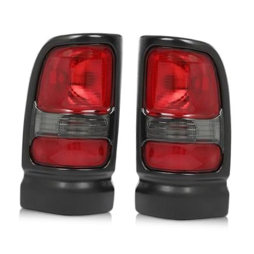 Tail Lights Pair Fit For Dodge Ram 1500 2500 3500 Fit Ram 1994-2001(Smoke)