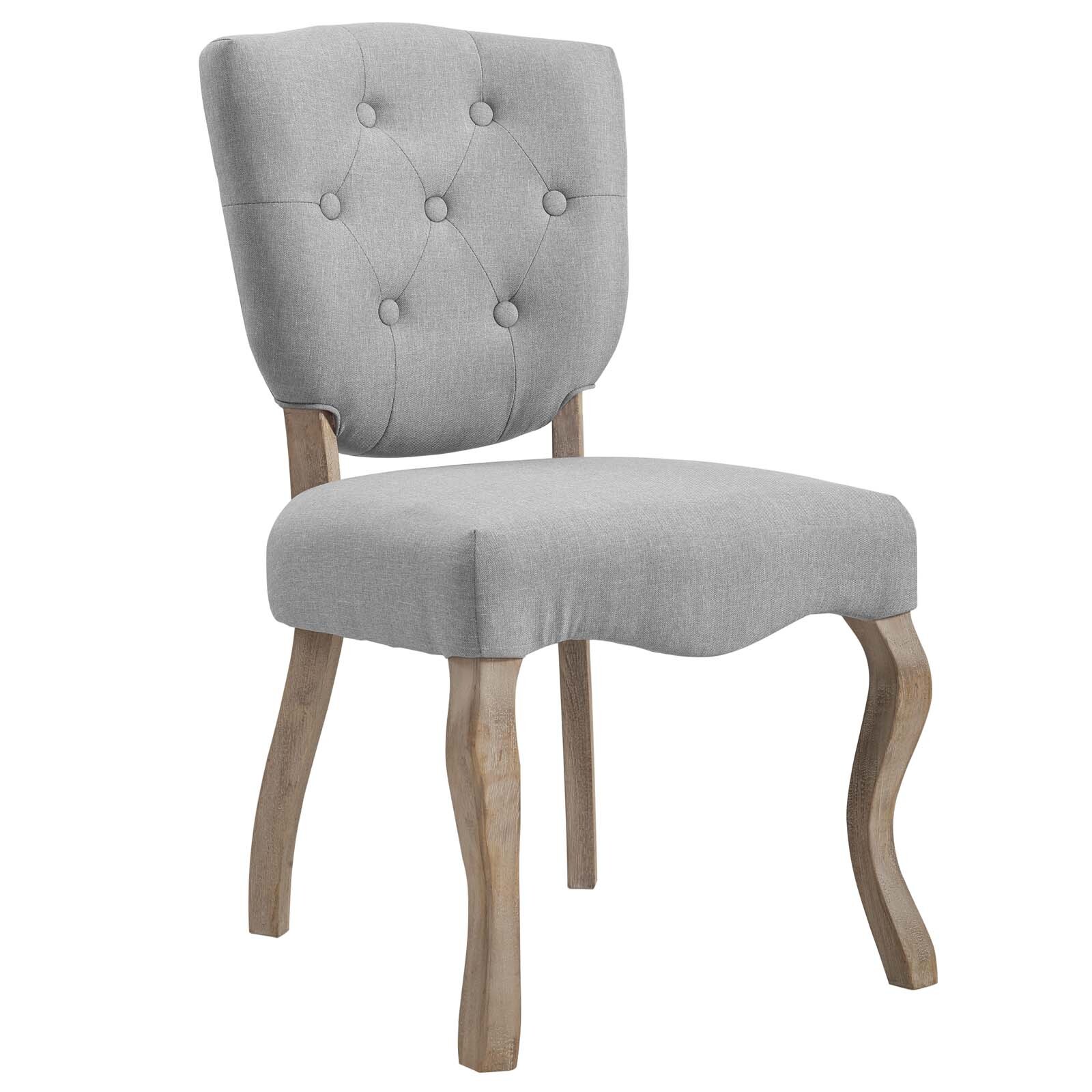 Modway Array Dining Side Chair Set of 2 in Light Gray