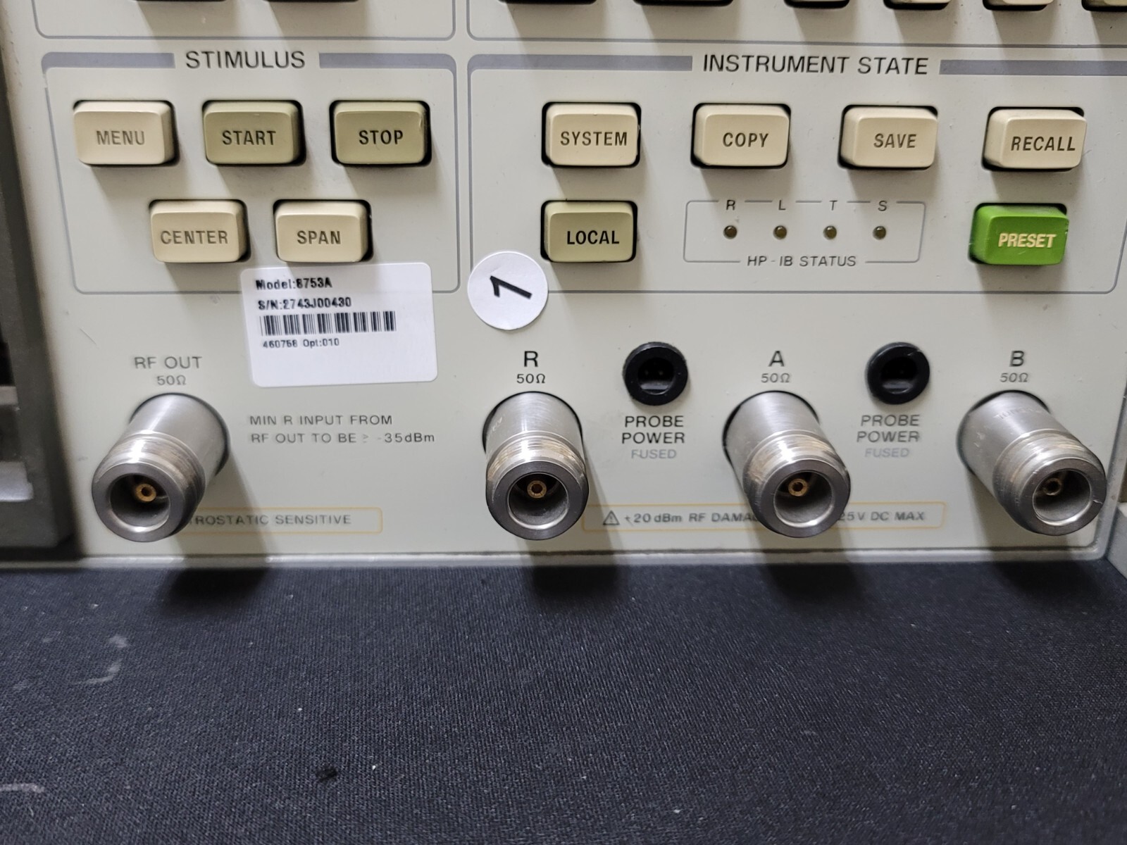 HP 8753A : Network Analyzer, 3GHz AS-IS (0430)