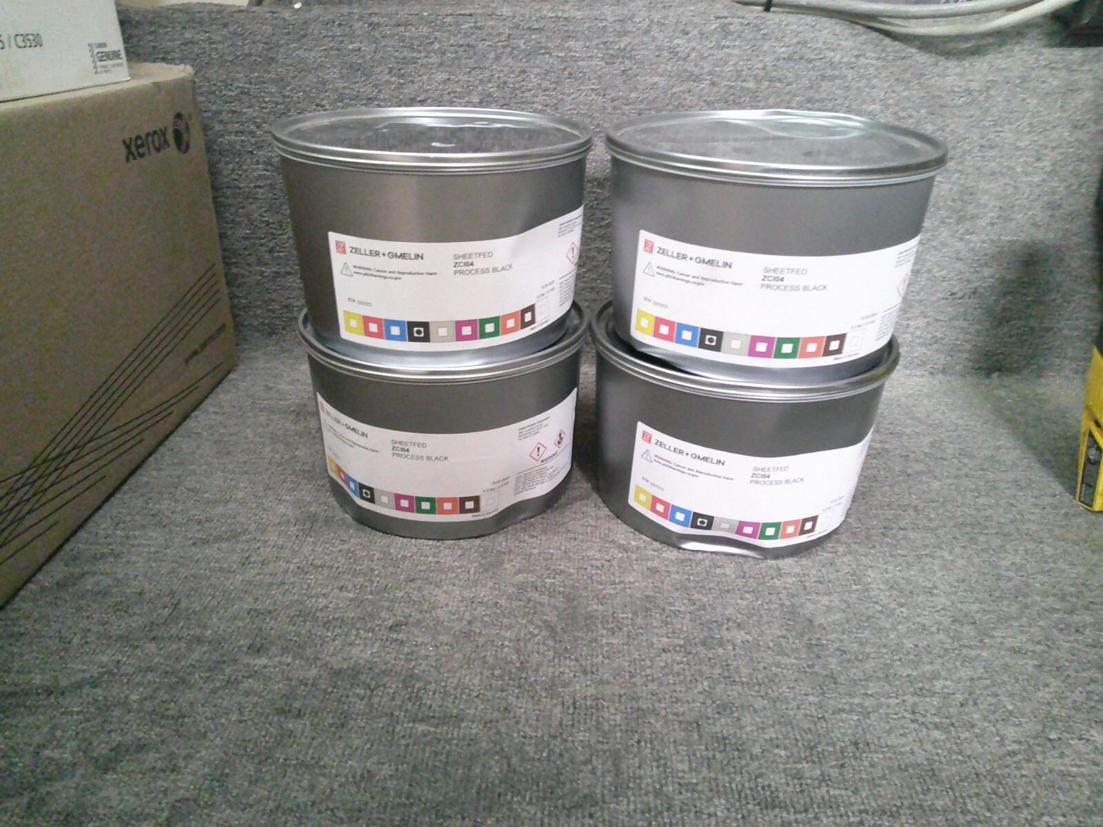 Zeller + Gmelin (4 pack) Ink - Sheetfed ZC104 Process Black