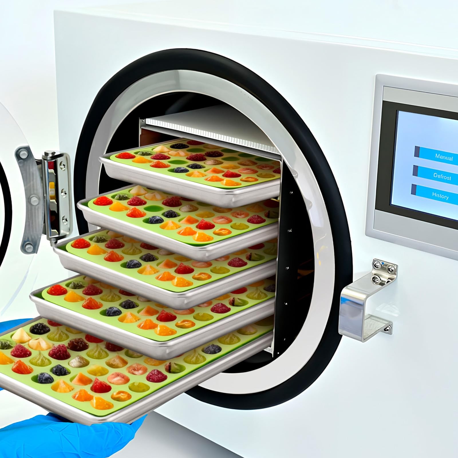 5 Pcs Silicone food molds for harvest right freeze dryer medium trays, Silico...