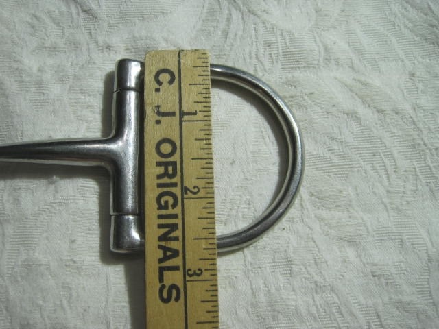 Dee Ring Snaffle Bit Single Jointed Stainless Steel 4'' Horse Bit