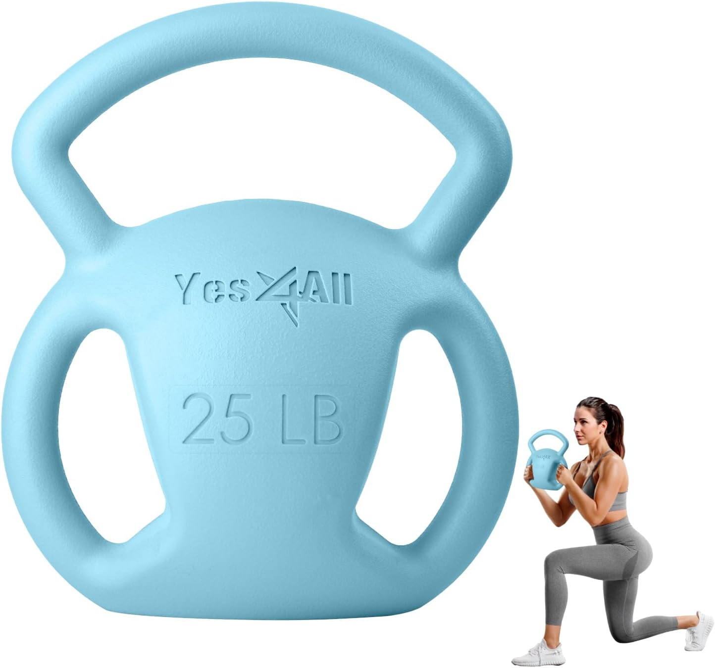 Kettlebell, Strength Training Kettlebells for Women, Wide Multi-Grip Textured Ha