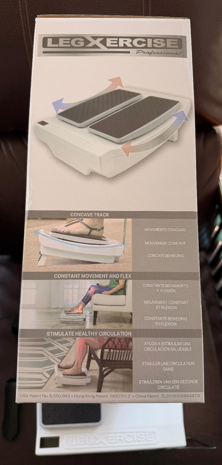 LegXercise Pro Motorized Leg Activator Machine with REMOTE And Adapter - White