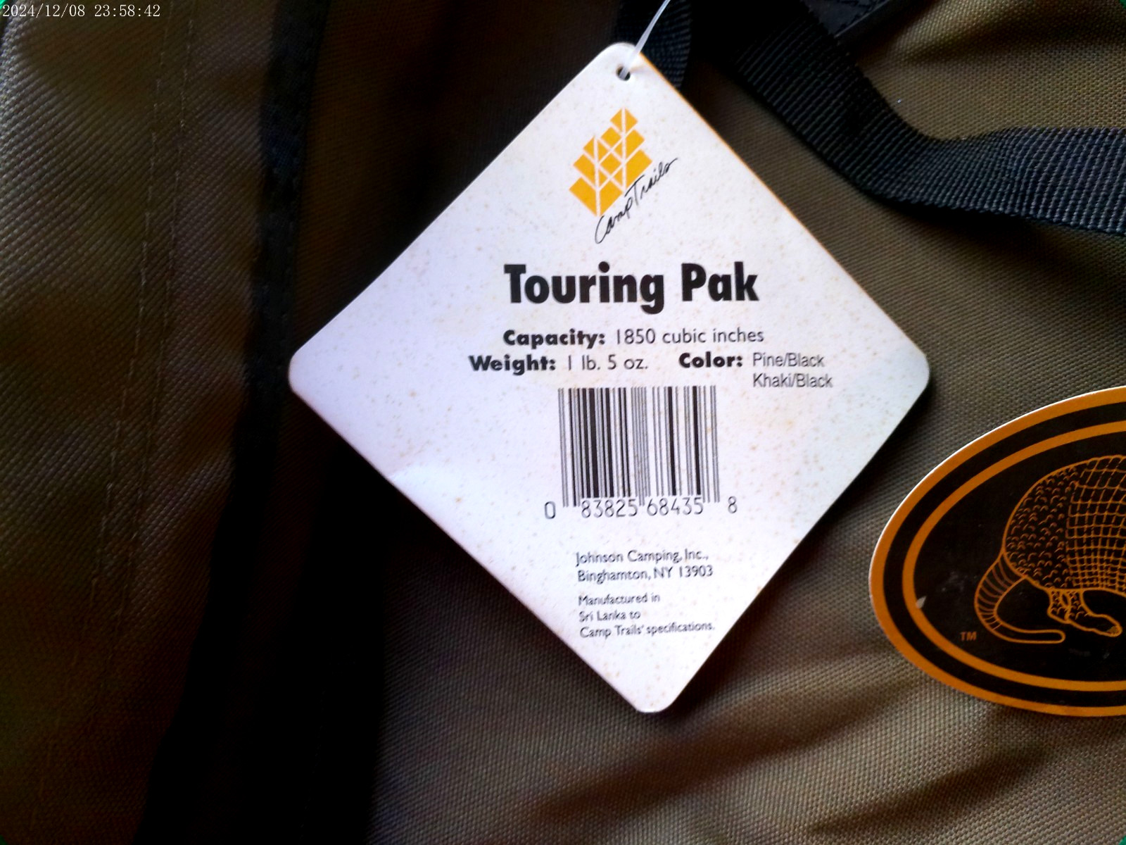 CAMP TRAILS TOURING PACK NWT PINE BLACK COMFORT ZONE FEATURES ARMATECH CLOTH