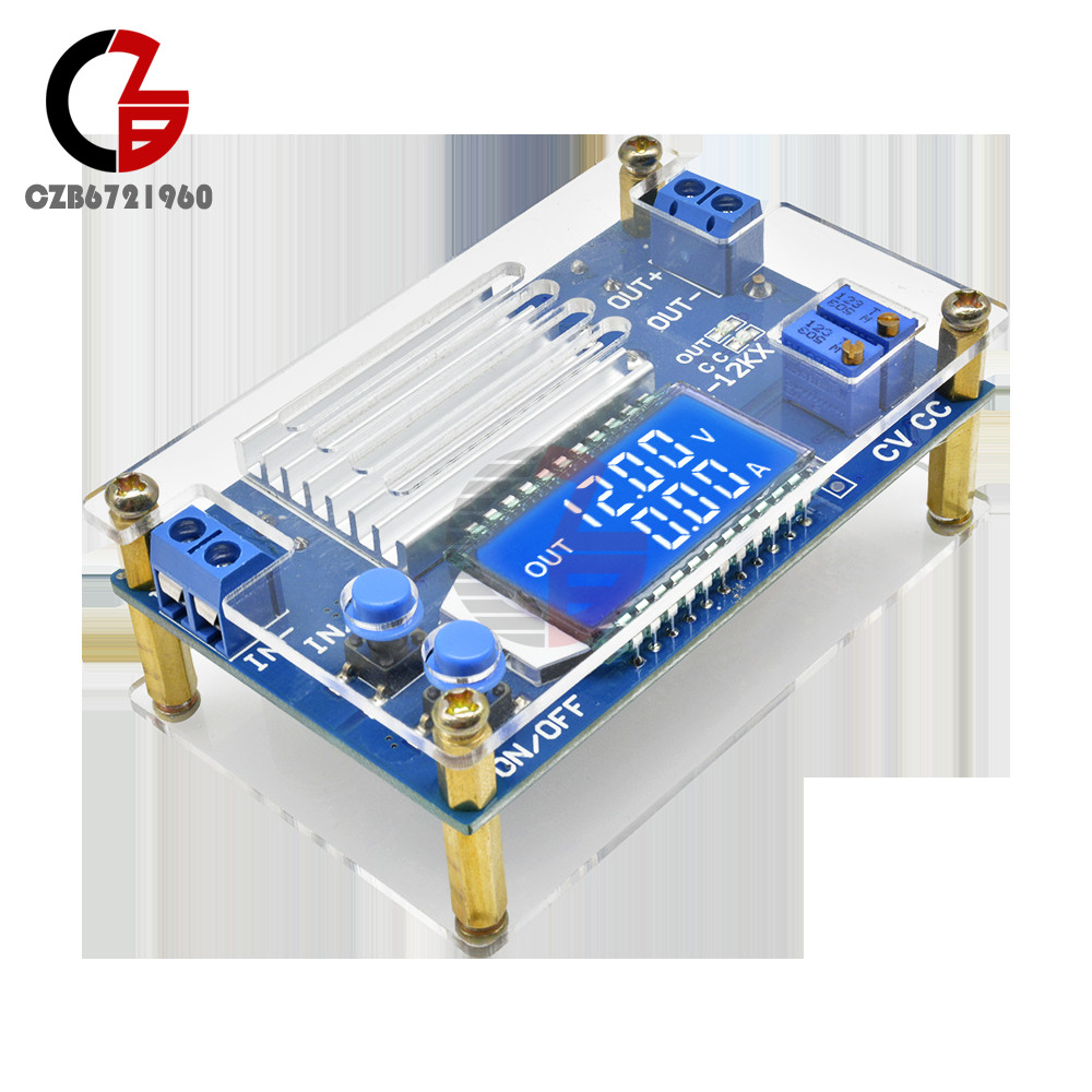 12A Digital LCD Display 24v19v12v to 5v6v adjustable buck module with shell