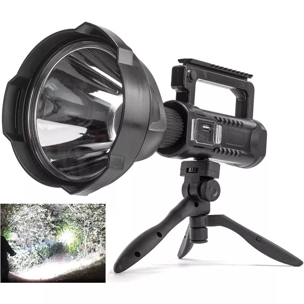 Spotlight 9000000 Lumens Handheld Hunting Flashlight Led Spot light Rechargeable