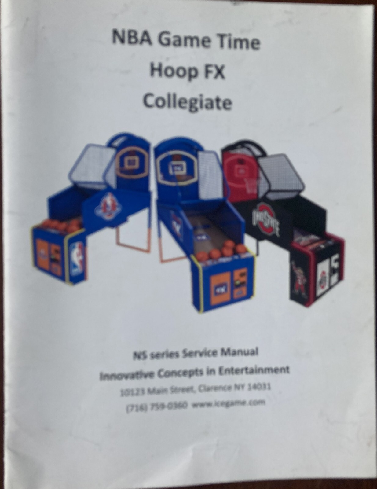 NBA Game Time Hoop FX Arcade Game Manual