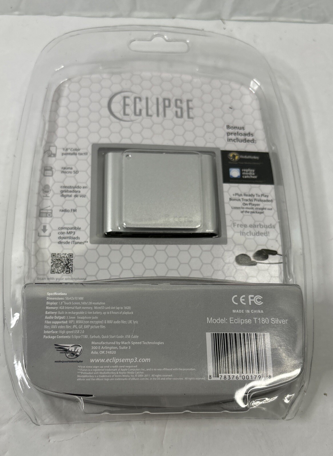 Eclipse T180 Silver (4 GB) Digital Media Player
