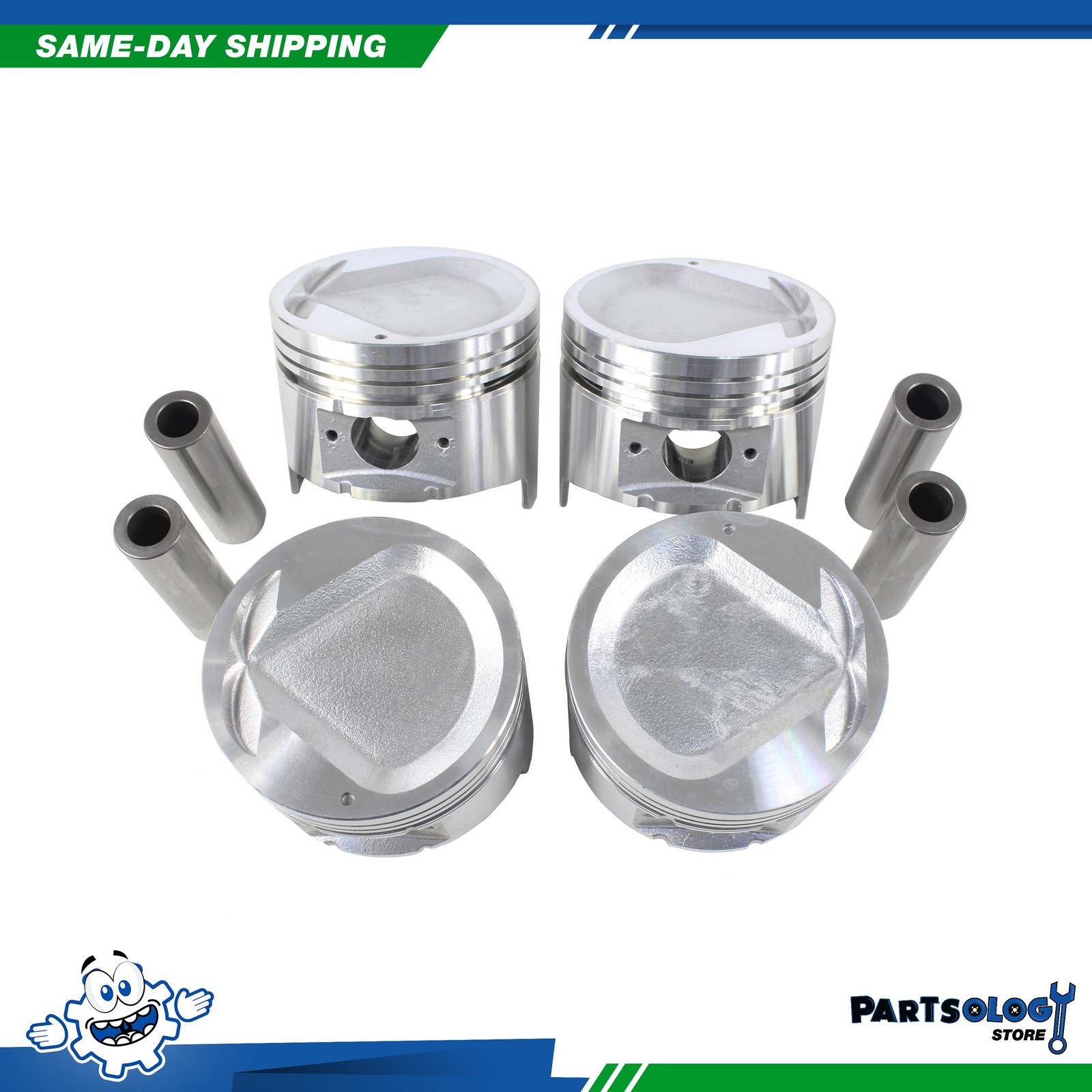 DNJ P306 Std. Complete Piston Set For 93-97 Honda Isuzu Amigo 2.6L SOHC 8v