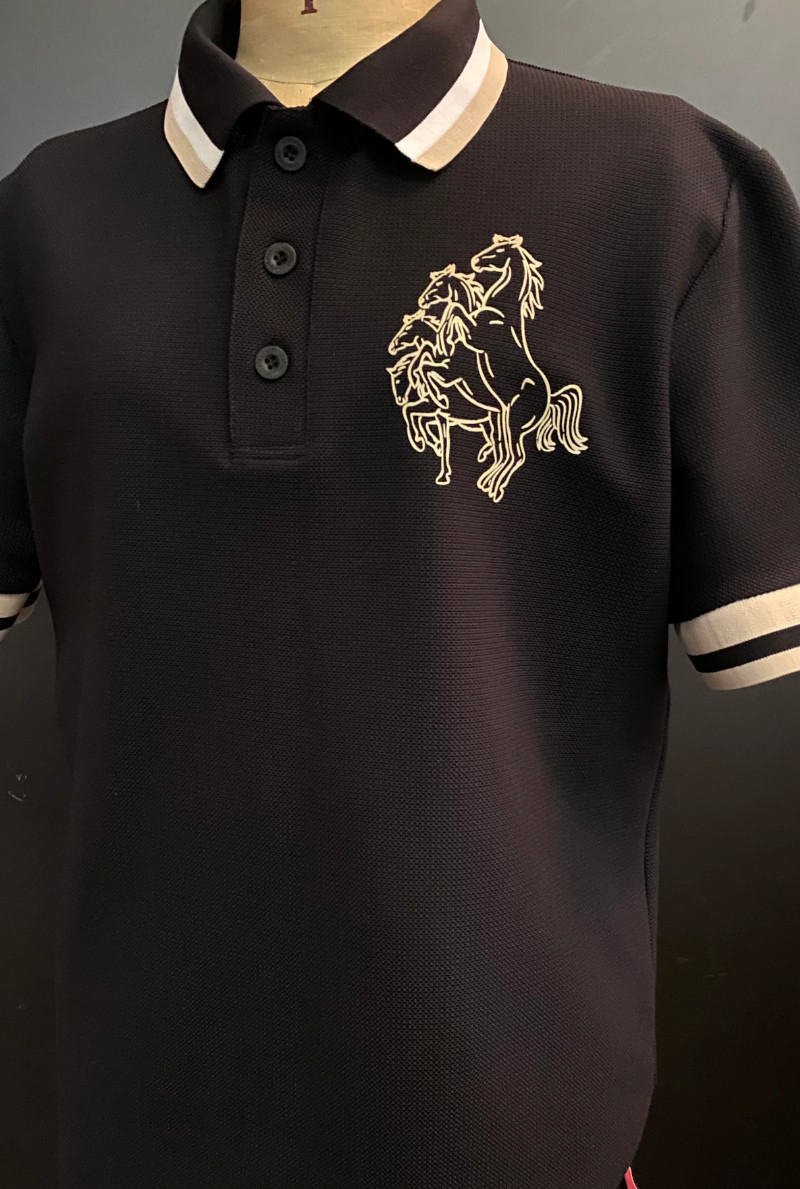 Quadriga [LINKA] Men's Mesh Polo Shirt (3-Button)
